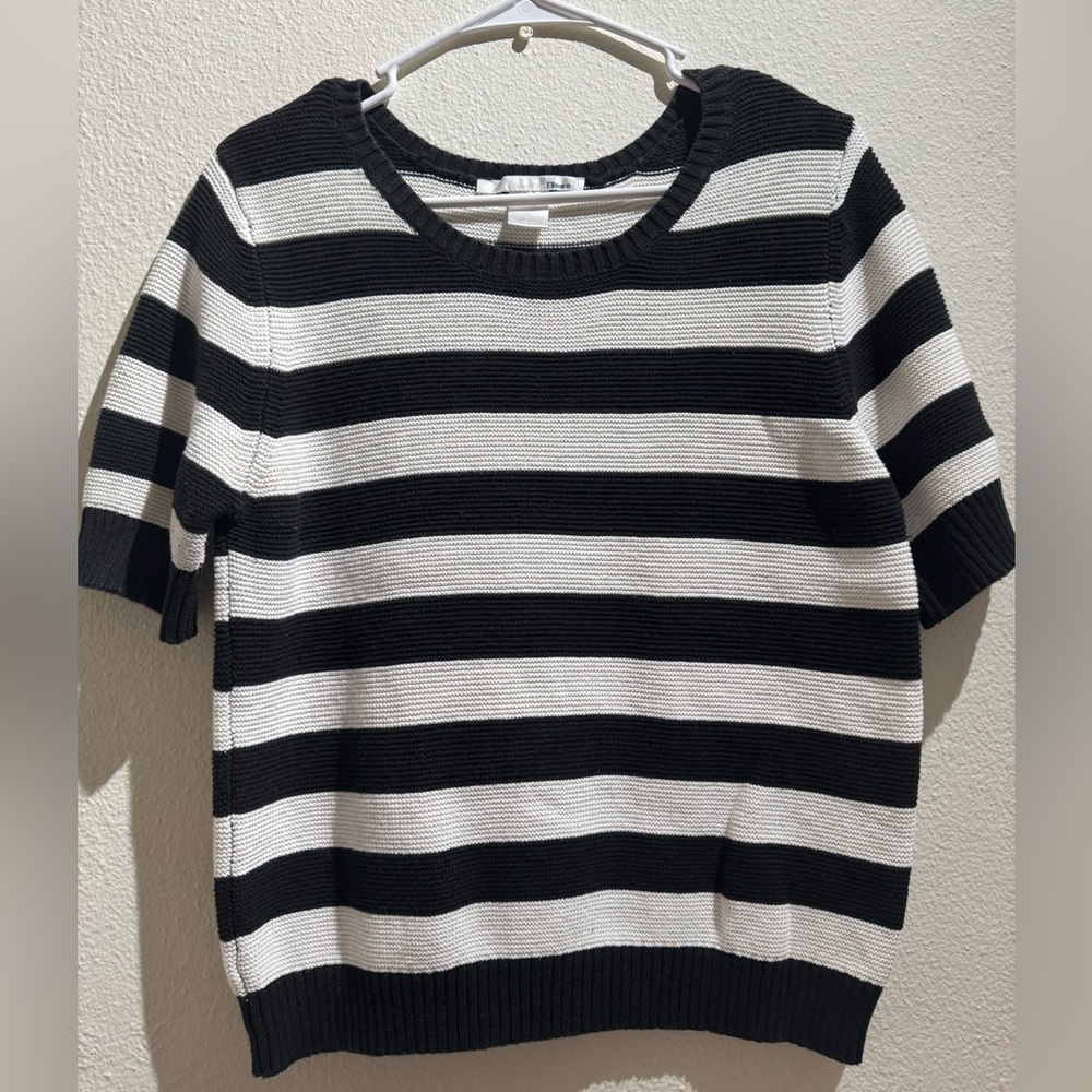 Black and White Striped Sweater
